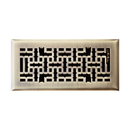 Tru Aire Tru Aire 4 in. H X 10 in. W 1-Way Antique Steel Floor Diffuser C167-MAB 04X10